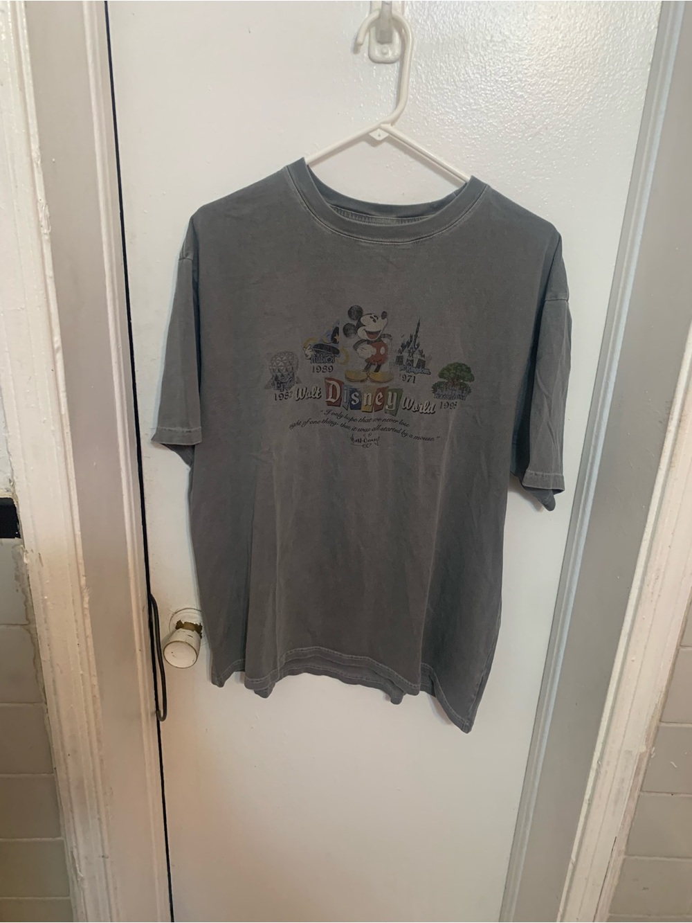 Disney Gray Mickey Mouse Short Sleeve Tee